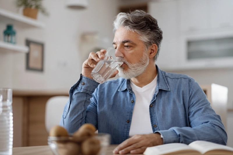 What effect does dehydration have on the blood?